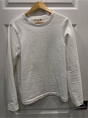 Merz B. Schwanen Men’s Long Sleeve Crewneck Tee - White - Size Medium